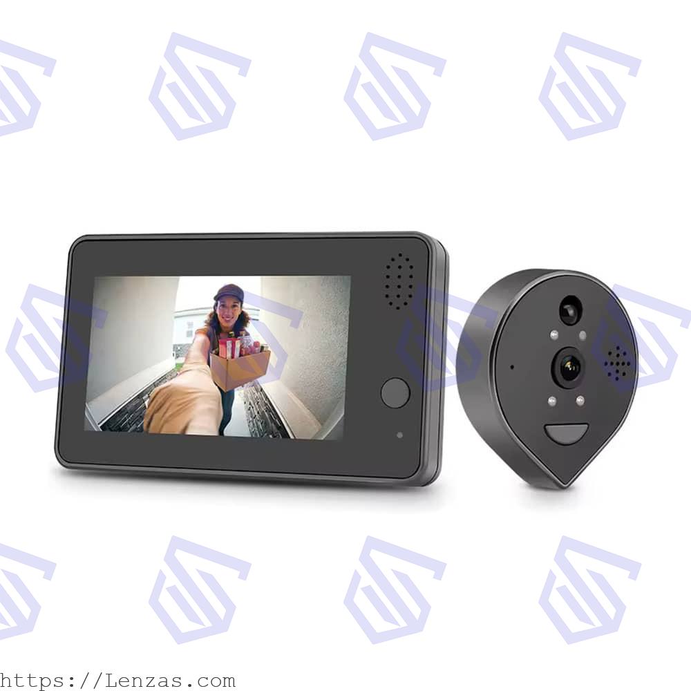 smart-door-peephole-c4-main چشمی درب هوشمند مانیتوردار مدل C4 کیفیت 3 مگاپیکسل - تصویر 1