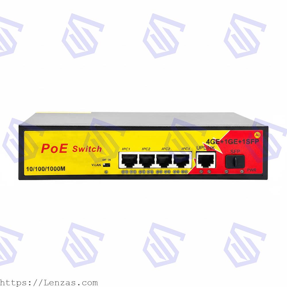 switch-POE-FY+4+1+1GE-main سوئیچ PoE مدل FY+4+1+1GE فول گیگابیت برند AI - تصویر 1