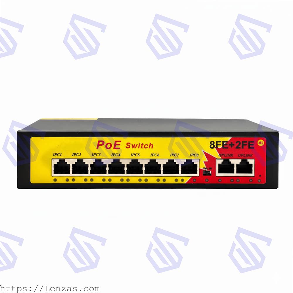 switch-POE-FY+8+2PE-main سوئیچ PoE مدل FY+8+2PE برند AI - تصویر 1