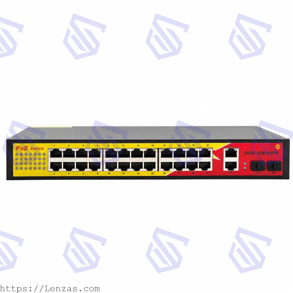 switch-POE-SW+24+4GE-main سوئیچ PoE مدل SW+24+4GE فول گیگابیت برند AI - تصویر 1