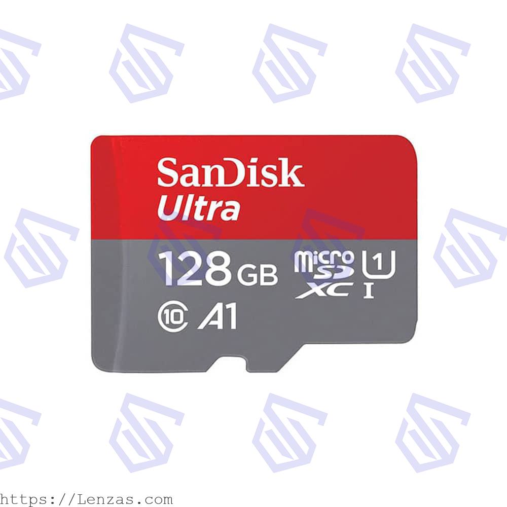SanDisk-Ultra-microSDXC-UHS-I-128GB-A1-main-image کارت حافظه microSDXC سن دیسک مدل Ultra کلاس 10 استاندارد UHS-I U1 سرعت 100MBps ظرفیت 128 گیگابایت - تصویر 1