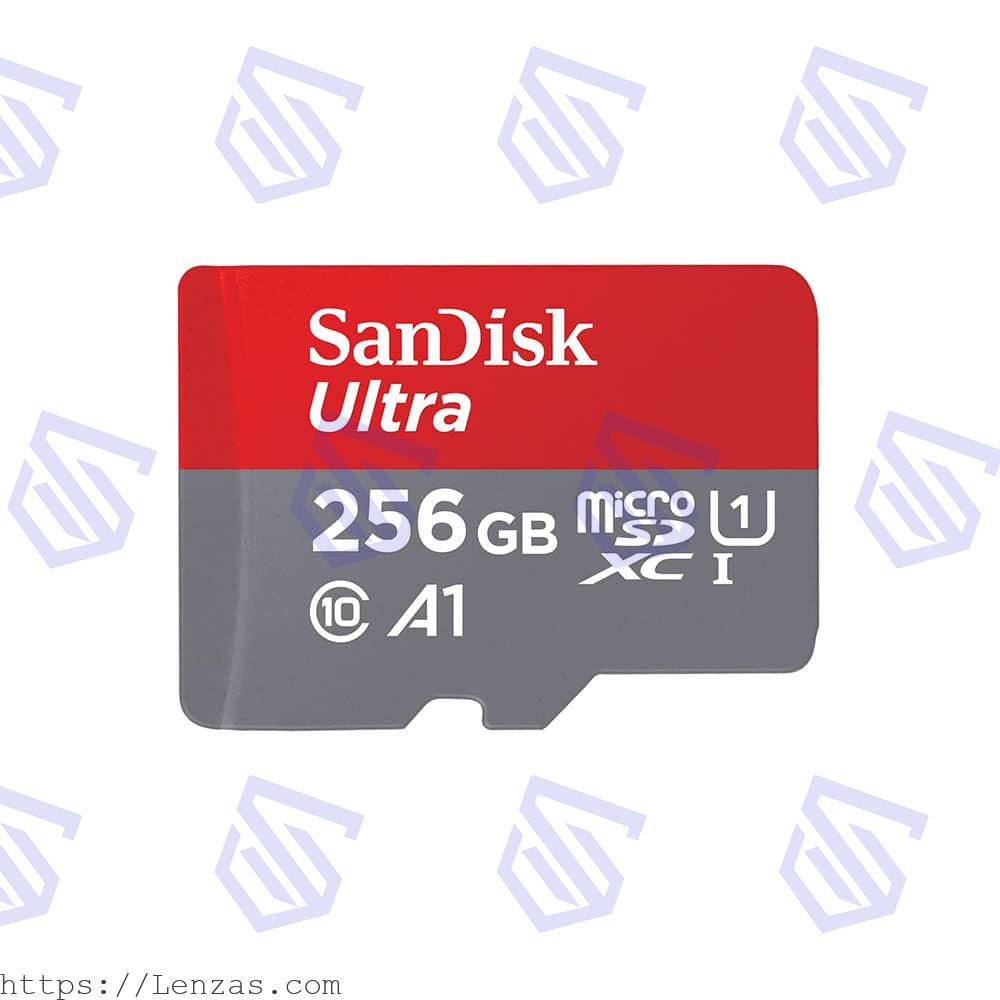 SanDisk-Ultra-microSDXC-UHS-I-256GB-A1-main کارت حافظه microSDXC سن دیسک مدل Ultra کلاس 10 استاندارد UHS-I U1 سرعت 100MBps ظرفیت 256 گیگابایت - تصویر 1